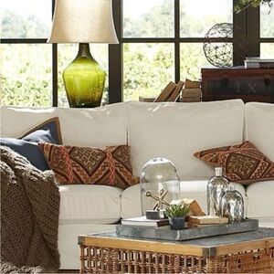 Pottery Barn Tribal Kashan Kilim Lumbar Pillow